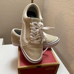 👟Vans ComfyCush Old Skool Women’s Size 9.5 Men Size 8.0 Oatmeal
